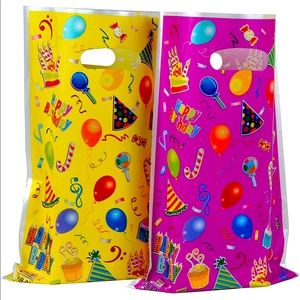 Plastic Party Favor Bags Assorted Colors 79 bags